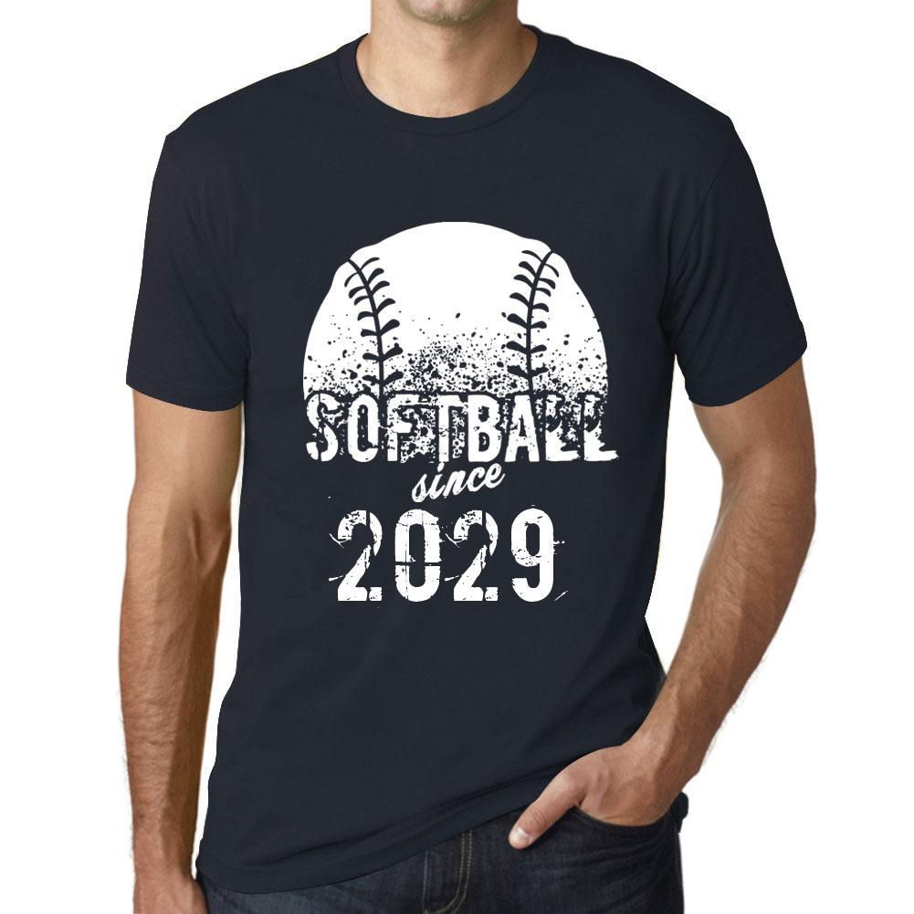 Men’s Vintage Tee Shirt Graphic T Shirt Softball Since 2029 Navy