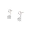 925 Sterling Silver Natural Freshwater Pearl Rear Mounted Earrings for Women French  Light Luxury Temperament Party Jewelry