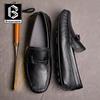 Мужские повседневные туфли из натуральной воловьей кожи, модные туфли Doudou с мягкой подошвой и одной педалью, универсальные туфли для вождения из мягкой кожи