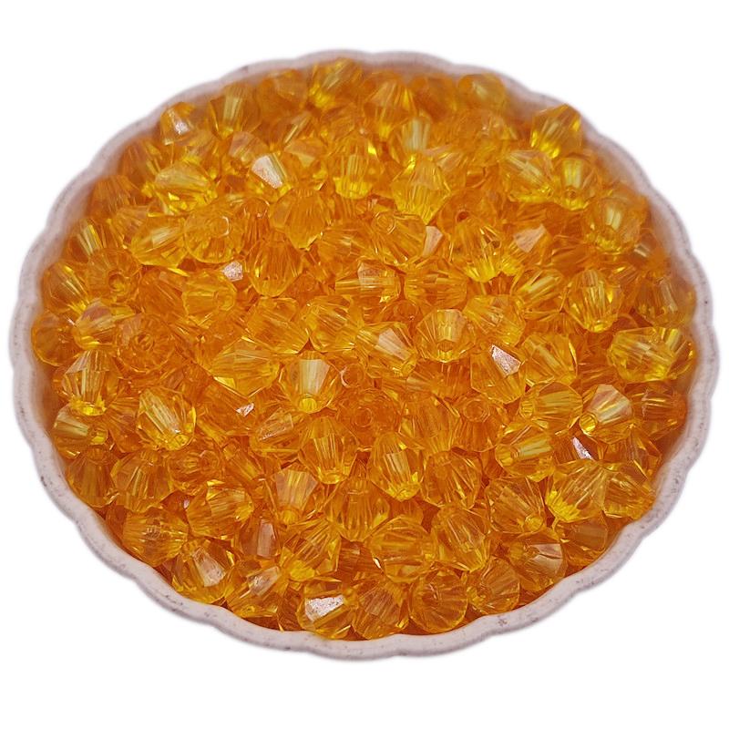 Творческие двухконусные свободные бусины 20-200 шт 5-8 мм акриловые прозрачные для изготовления ювелирных изделий своими руками граненые принадлежности