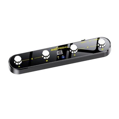 Программируемая MIDI-педаль Беспроводной приемник Подключение ABS-дизайн Ножной контроллер Подходит для живых выступлений