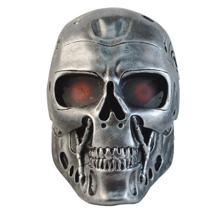 Серебряная и медная маска Терминатора DC-10 для костюмированной вечеринки на Хэллоуин и ролевых игр