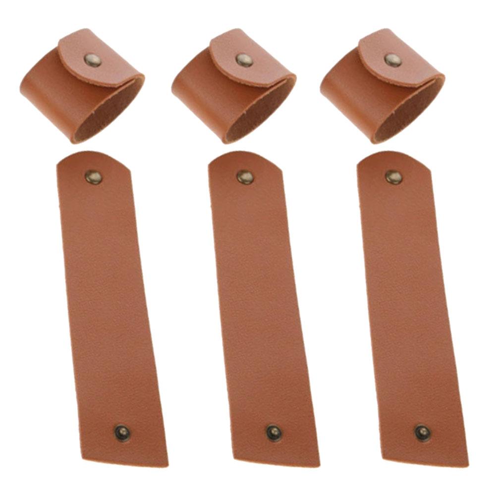 6 Pieces Rustic Leather Napkin Rings for Dinner Table Handmade PU Leather Rings Waterproof and Long Lasting Napkin Holders