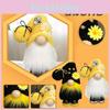 Bumble Bee Nordic Gnome Gonk Tomte Sunflower Plush Doll Ornament Decor Adorable Size With Black Yellow Colors