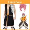 Премиальный набор костюма для косплея Fairy Tail Нацу Драгнила со стильным шарфом и юбкой
