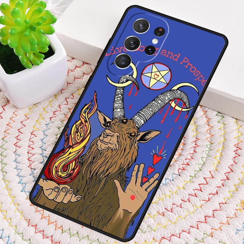 Готический Сатанинский Чехол для Телефона с Бафометом для Samsung Galaxy note 10 pro S26 Ultra S23 S24 FE S25 S21 S22 PLUS ударопрочный Чехол