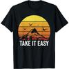 Ретро Футболка Take It Easy Винтажная Футболка для Отдыха на Природе и Кемпинга