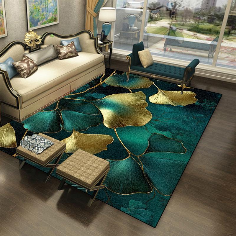 Light Luxury Green Carpet for Living Room Decor Nordic Carpets Sofa Area Decoration Lounge Floor Mat Large Area Rugs Bedroom