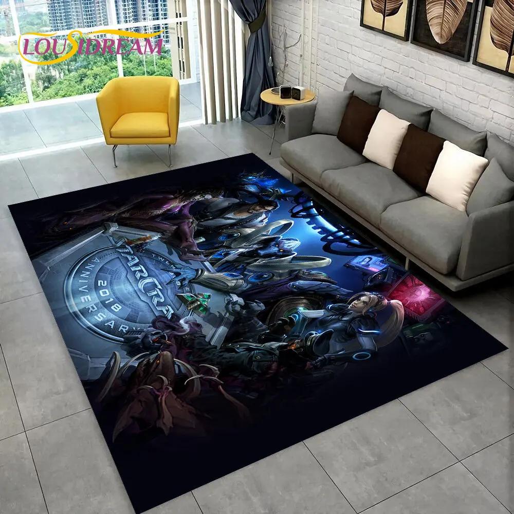 3D HD StarCraft Game Gamer ПК Коврик, Коврик для дома Гостиная Спальня Диван Коврик Декор, детские игры Нескользящий напольный коврик