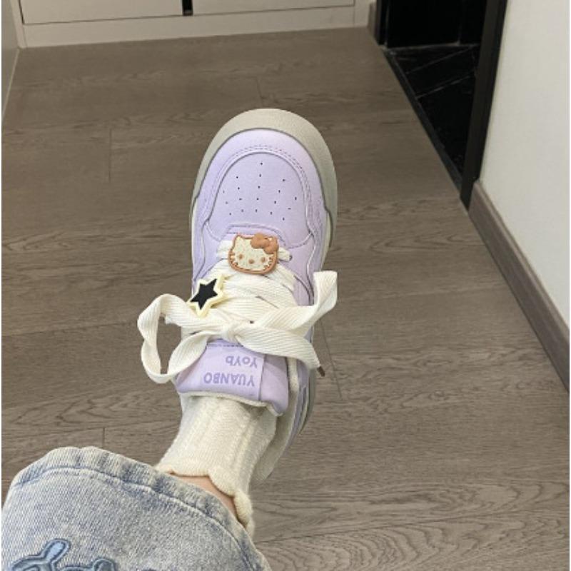 Platform White Shoes Versatile Student Casual Board Shoes Women's New Autumn and Winter Bread Shoes