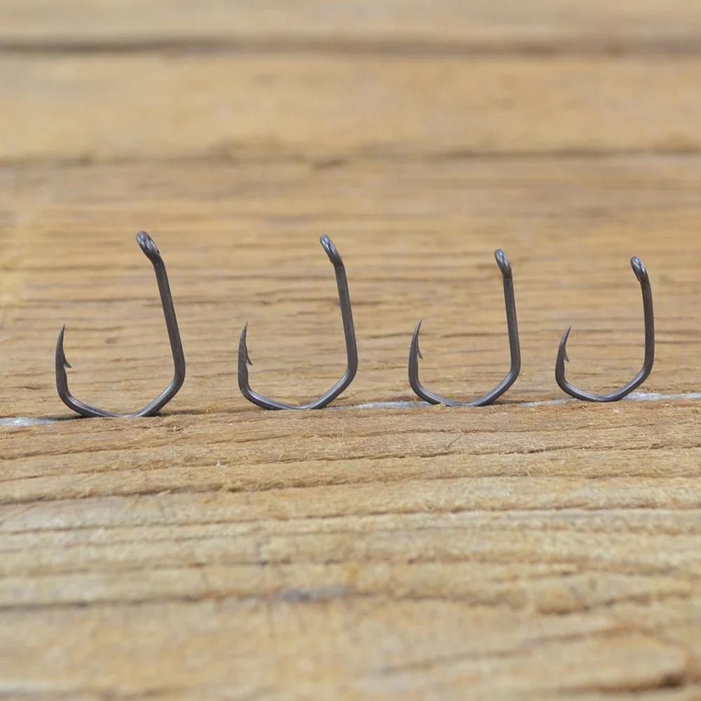 500 pieces per bag Eyed Barbed Fishing Hooks Pinpoint Claw PTFE Coated High Carbon Steel Durable hooks 8019