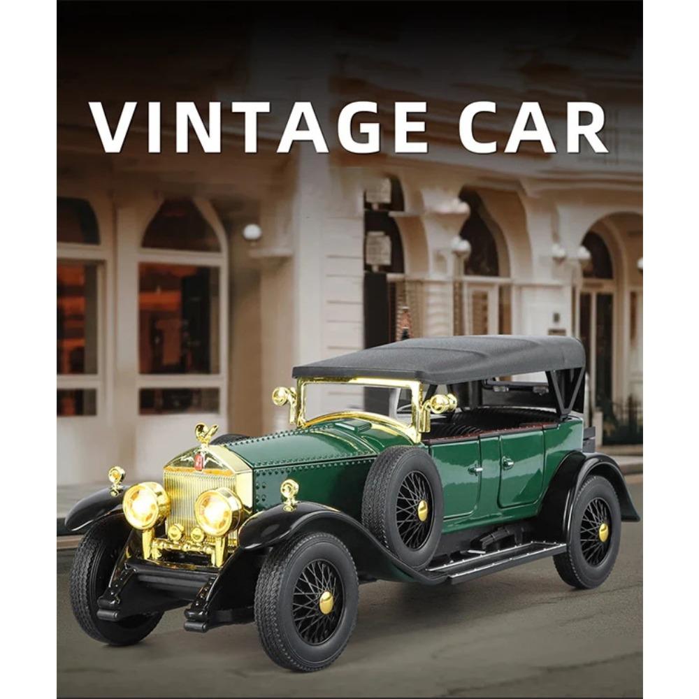 1/24 Rolls-Royce Phantom I Сплав Классическая Модель Роскошного Автомобиля Литой Металлический Игрушечный Ретро Старинные Автомобили Модель Автомобиля Звук и Свет Детский Подарок