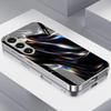 Electroplated Silver Phone Cases For Samsung Galaxy S26/S25 Edge/S24/S23 FE/S22 Ultra, Featuring An Flowing Texture Pattern.