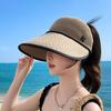 Summer Sun Hat for Women Beach Breathable UV Cool Hat Korean Version Versatile Ponytail Sun Protection Ceiling Hat