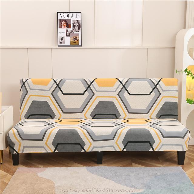 Складной чехол для дивана-кровати для гостиной, безрукие чехлы для диванов, эластичный материал из спандекса, мягкие чехлы