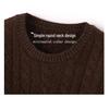 Women's 2024 Cashmere Cable Knit Crew Neck Sweater, Versatile Twisted Base Layer for Autumn/Winter