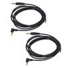 2pcs 90 Degree Right Angle Auxiliary Cord Replacement 3.5mm 1.5m Audio Cable for BlackShark V2 Pro