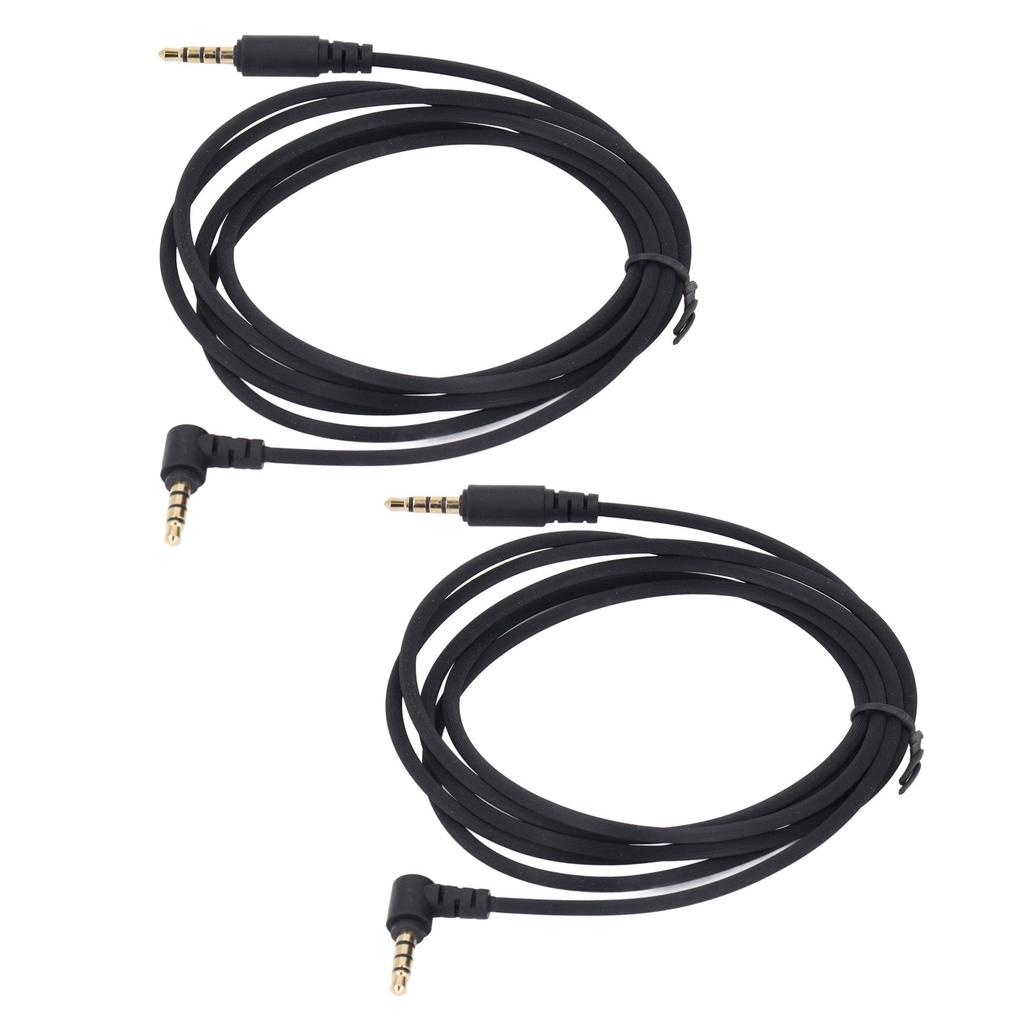 2pcs 90 Degree Right Angle Auxiliary Cord Replacement 3.5mm 1.5m Audio Cable for BlackShark V2 Pro