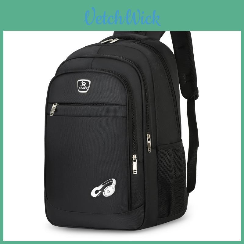 Earphone Pattern Print Oxford Canvas Large Capacity Backpack For Students And Travel With Breathable Design For Men And Women