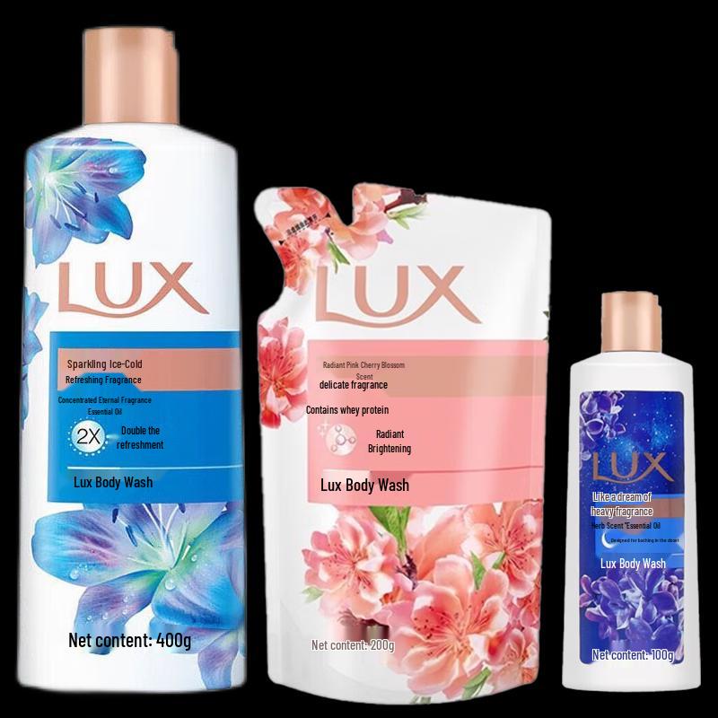 LUX Sparkling Icy Refreshing Shower Gel with Portable Pack