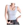 Women's Cotton Y-Back Tank Top - Versatile, Slimming, Casual Wear Camisole for Spring and Summer