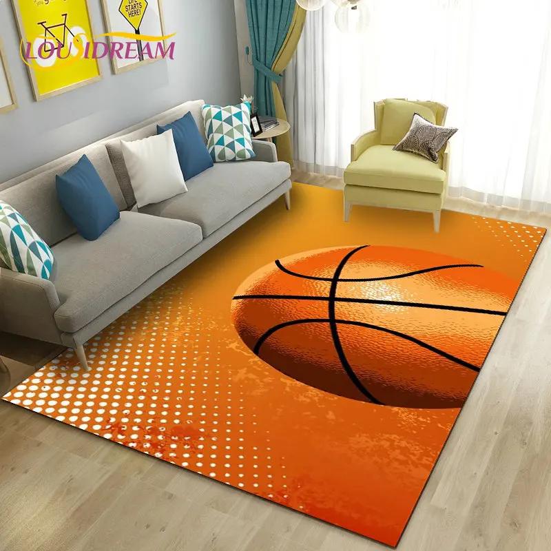 3D ковер для баскетбола, большой ковер для гостиной, спальни, дивана, коврик для кухни, украшение для кухни, детский нескользящий напольный коврик для игр