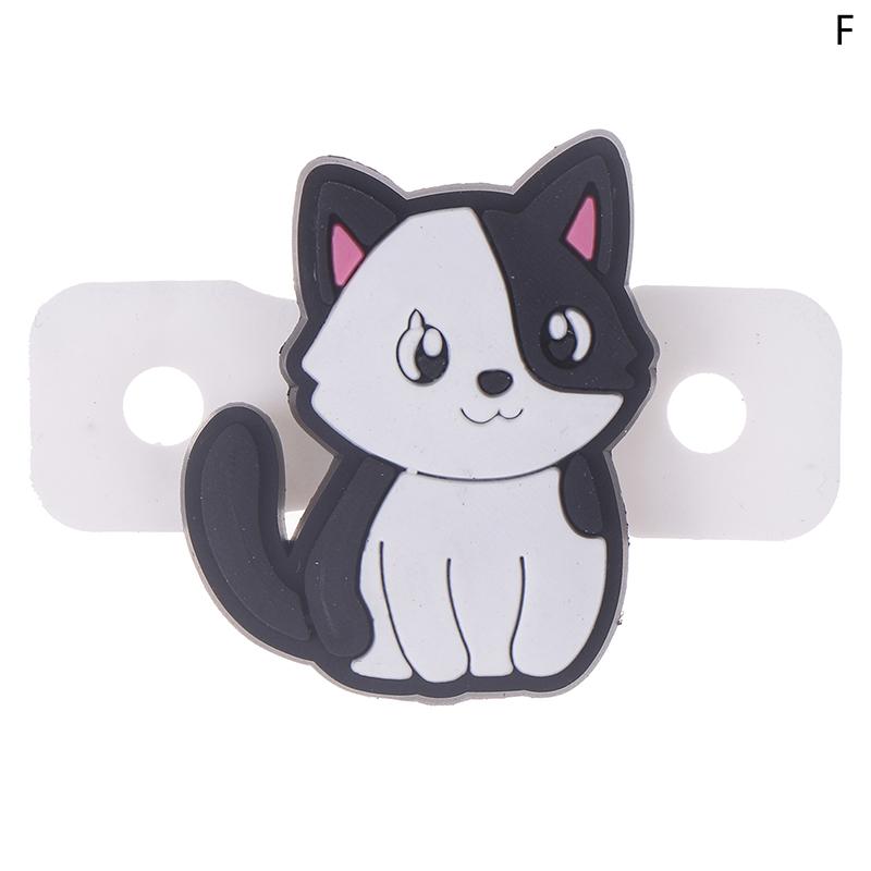 1/6 шт. Милый мультяшный Различный Кот Демпфер для теннисной ракетки Силиконовый Амортизатор для снижения вибрации теннисной ракетки Демпферы