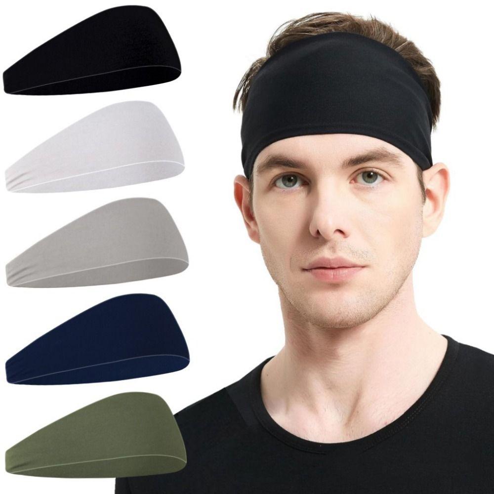 Moisture Absorbing Workout Headbands for Men Non Slip Men‘s Sports Hairband  Cycling