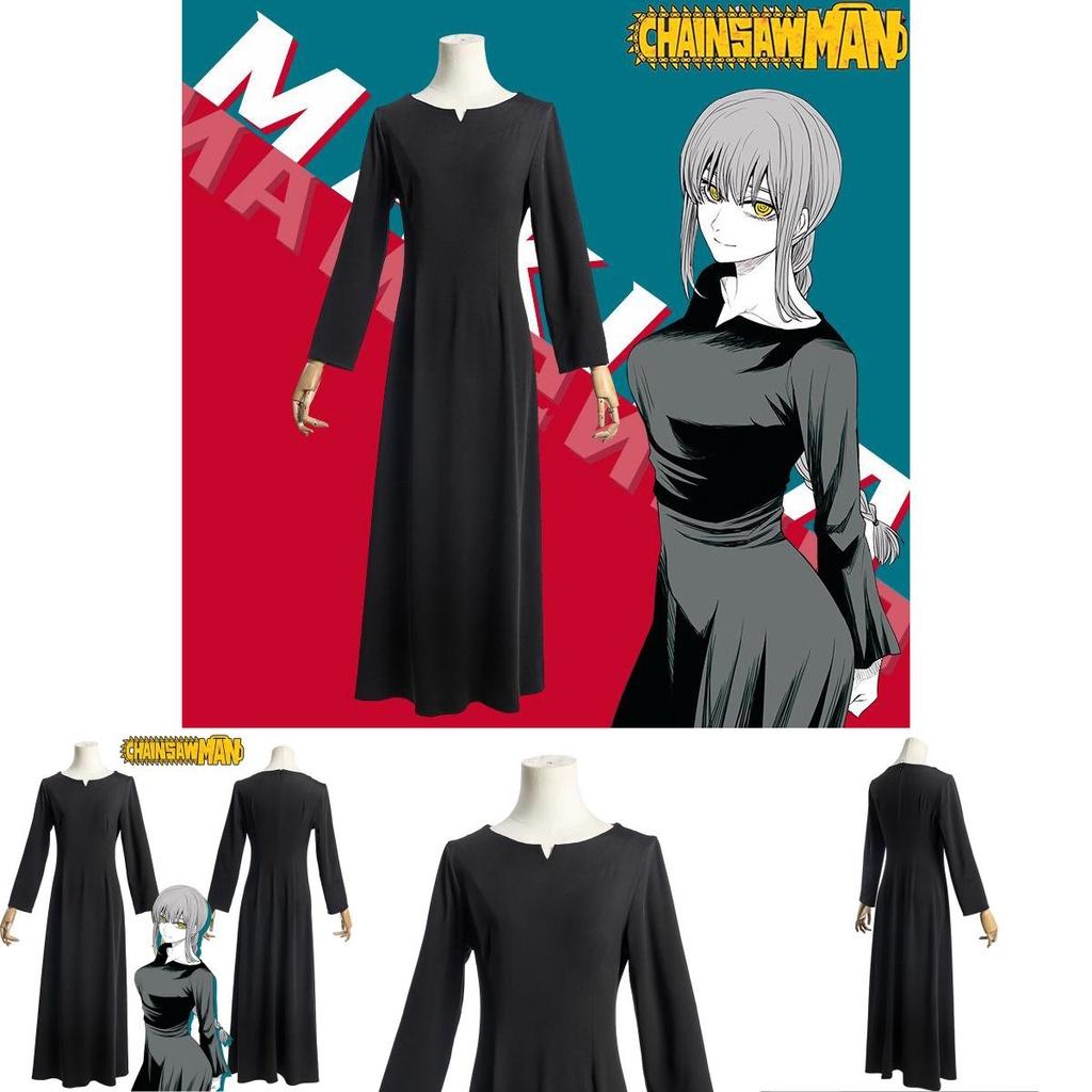 Потрясающий костюм для косплея Макимы из Человека-бензопилы с рукавами для Хэллоуина и Комик-Кона