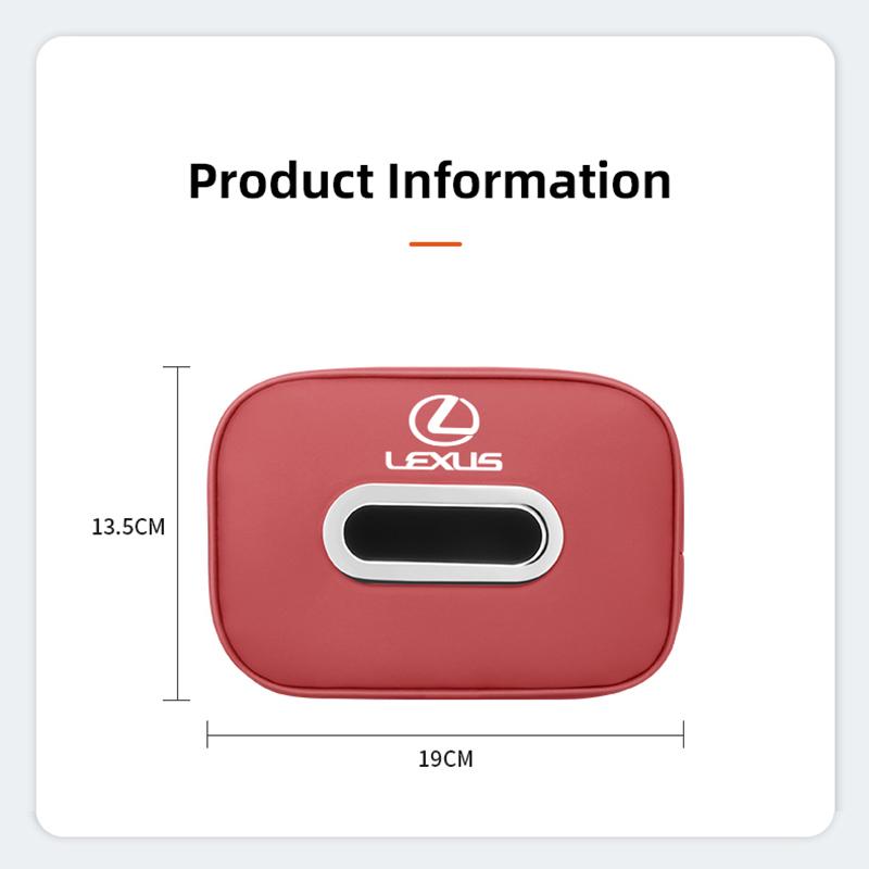 AAPL1 2026 Hot Interior Stickers New PU Leather Car Tissue Box Storage Bag Accessories For Lexus IS250 IS350 IS200 UX RX350 LX570 LX60