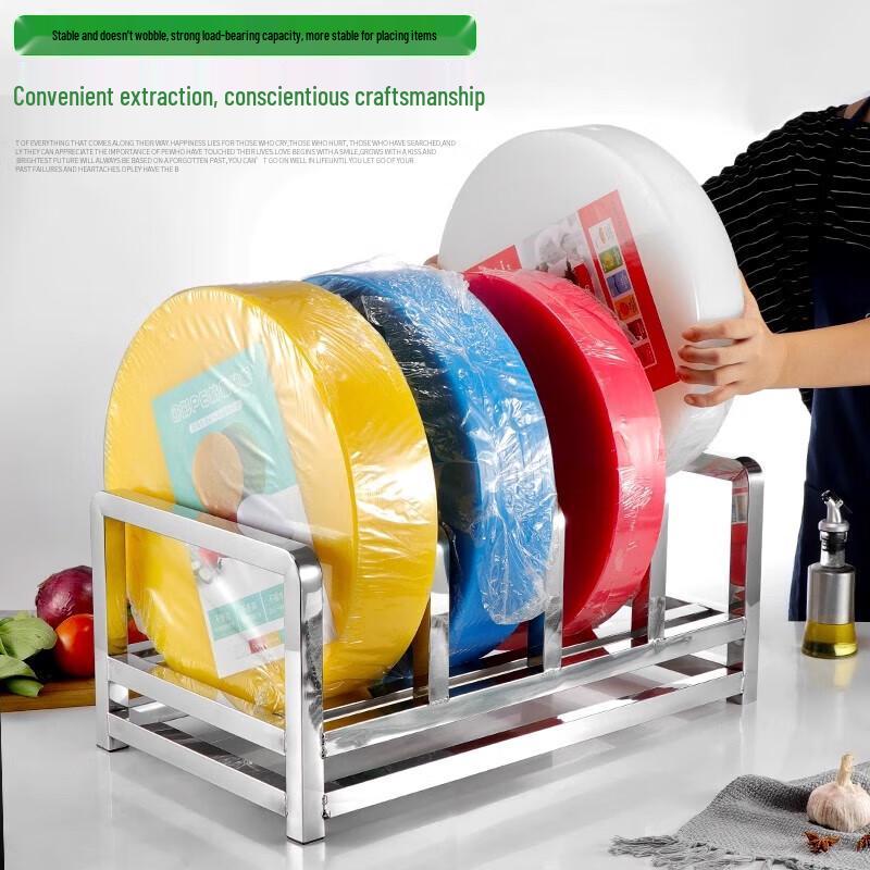 Plastic 3-Slot Chopping Board Drying Rack
