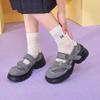 Horse Speed Doctrine Summer New Thick-soled Versatile Mary Jane Shoes Velcro Casual Shoes Heightening Single Shoes Women