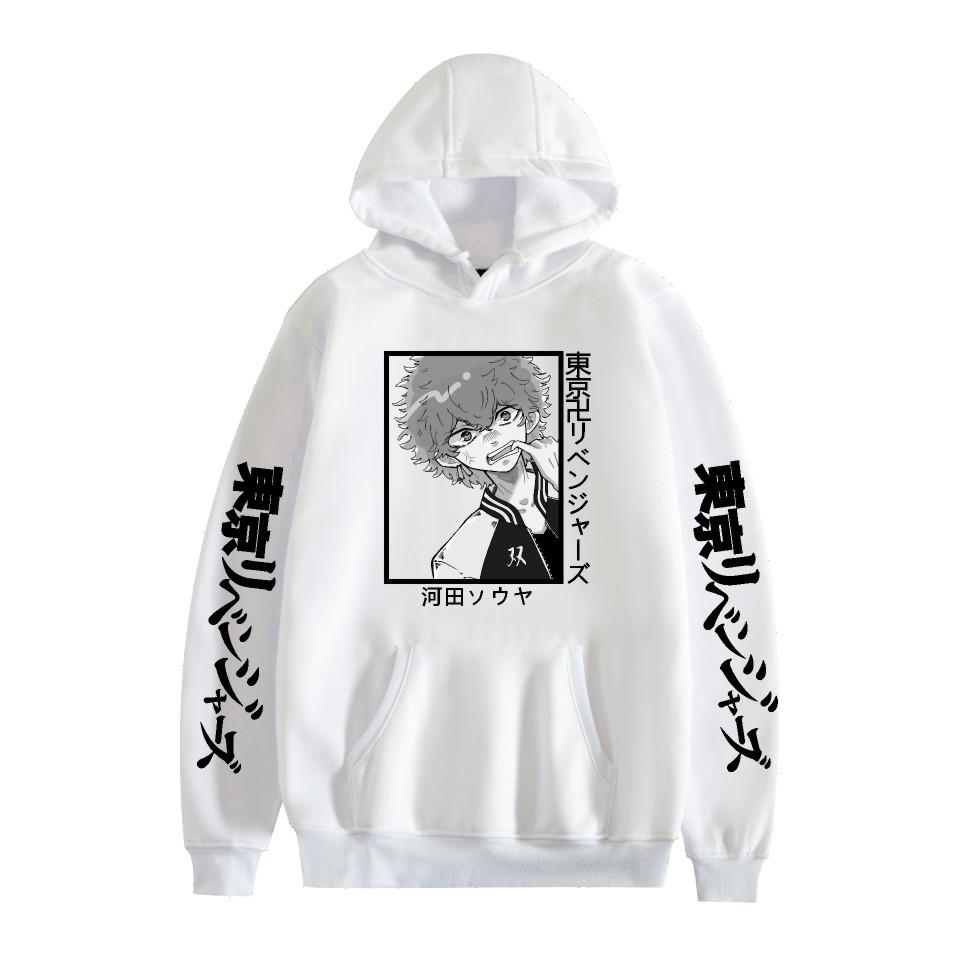 Новый модный повседневный свитер с капюшоном с принтом аниме