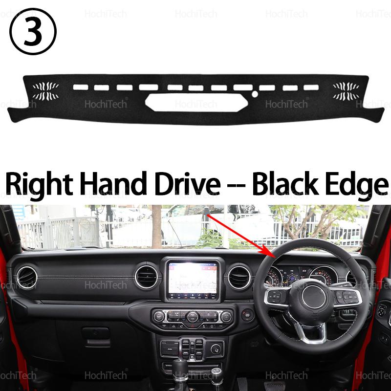 Car Dashboard Cover Mat for Jeep Gladiator JT 2020-2024 Sun Shade Pad Instrument Panel Carpets Anti-UV Car Accessories LHD RHD