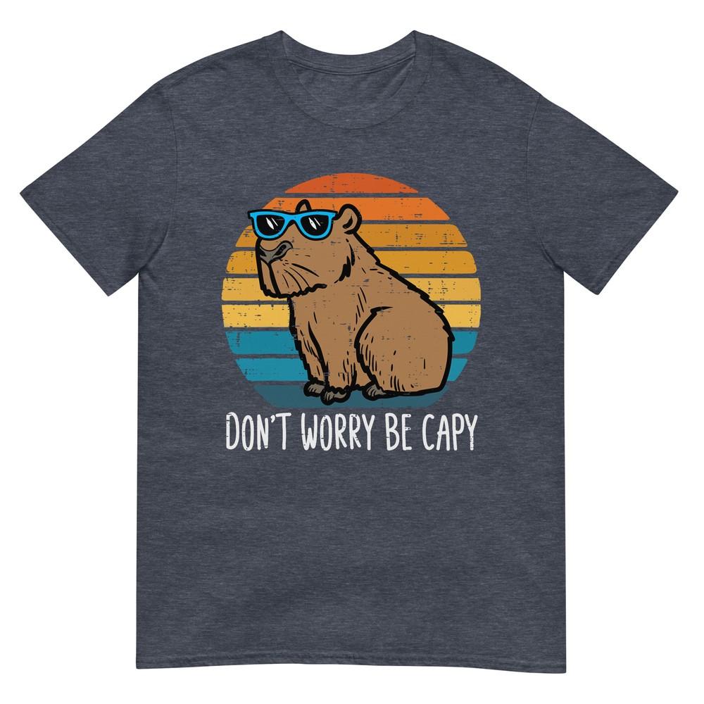 Dont Worry Be Capy Capybara Retro Unisex Boys Kids Youth Unisex TShirt