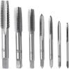 7 Pieces Square Shank Pointed Straight Groove Thread Tapping Internal Thread Tapping Tool Set, HSS Tapping Tool Set M3-M12 Hand