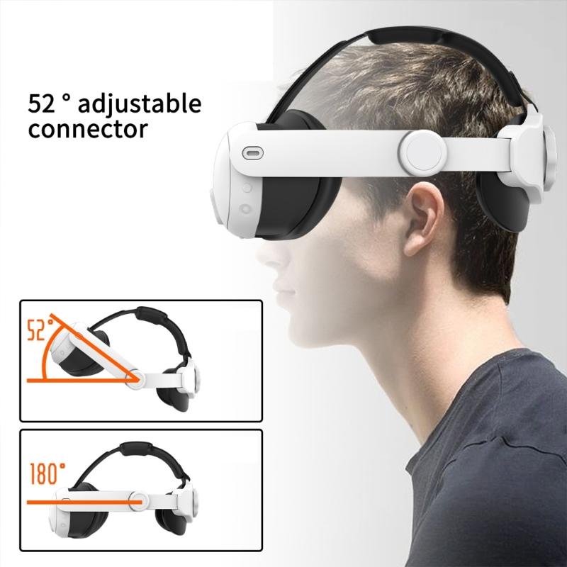 Повязка на голову для VR-гарнитуры для Quest3 Мягкая поверхность Повязка Ремешок для головы Игровые аксессуары Повышенный комфорт Поддержка в VR