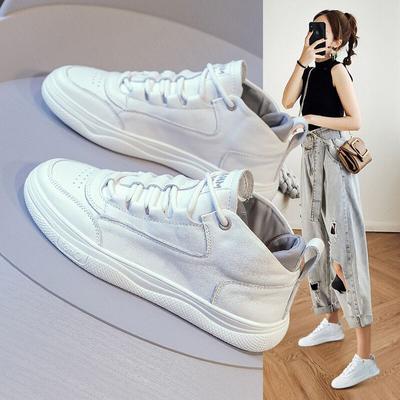 Белые туфли из натуральной кожи, женские летние новые корейские версии универсальных туфель на плоской подошве