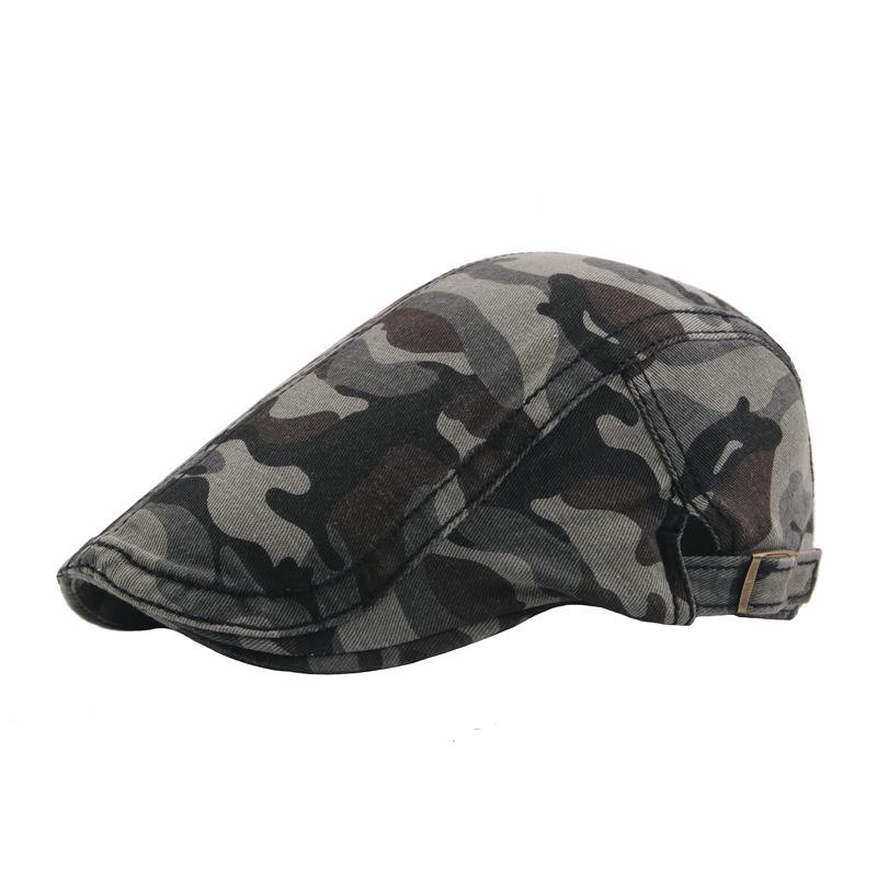 Autumn New Men'S Youth Washed Cotton Camouflage Hat Jungle Cap Riding Mountain Climbing Sun Protection Beret