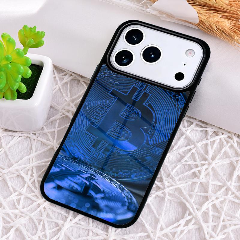 Чехол для телефона Bitcoin BTC для iPhone 17 Air 16 15 11 12 14 13 Pro Max Ударопрочный чехол