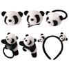 Cute Plush Panda Headband Brooch Hair Rope 3D Animal Bear Brooch Accessories Headdress Clips Lo A5D9