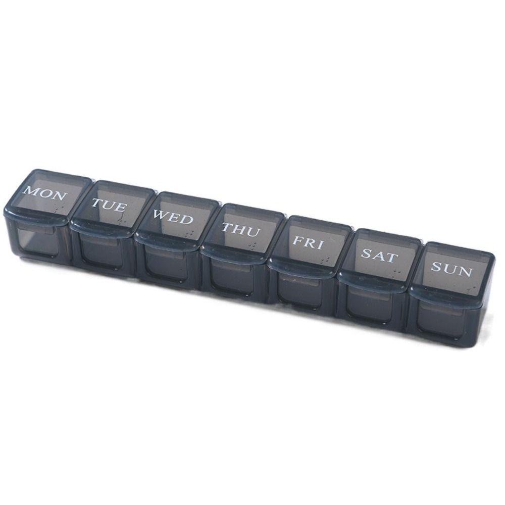 Waterproof Pill Organizer Large Capacity 7 Compartment Weekly Pill Box Creative Pill Box Household