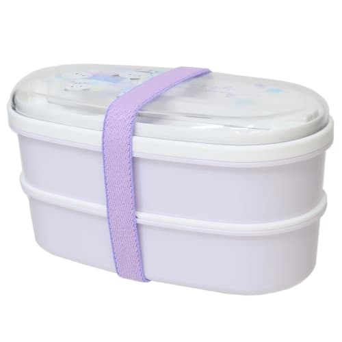 Kamio Japan Lunch Box, Oval, 2-Tier Microwaveable Lunch Box, Mochipan, 224191