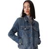 Levis Classic Solid Regular Long Sleeve Collared Straight City Denim Jacket Women Jackets 0052O-0000