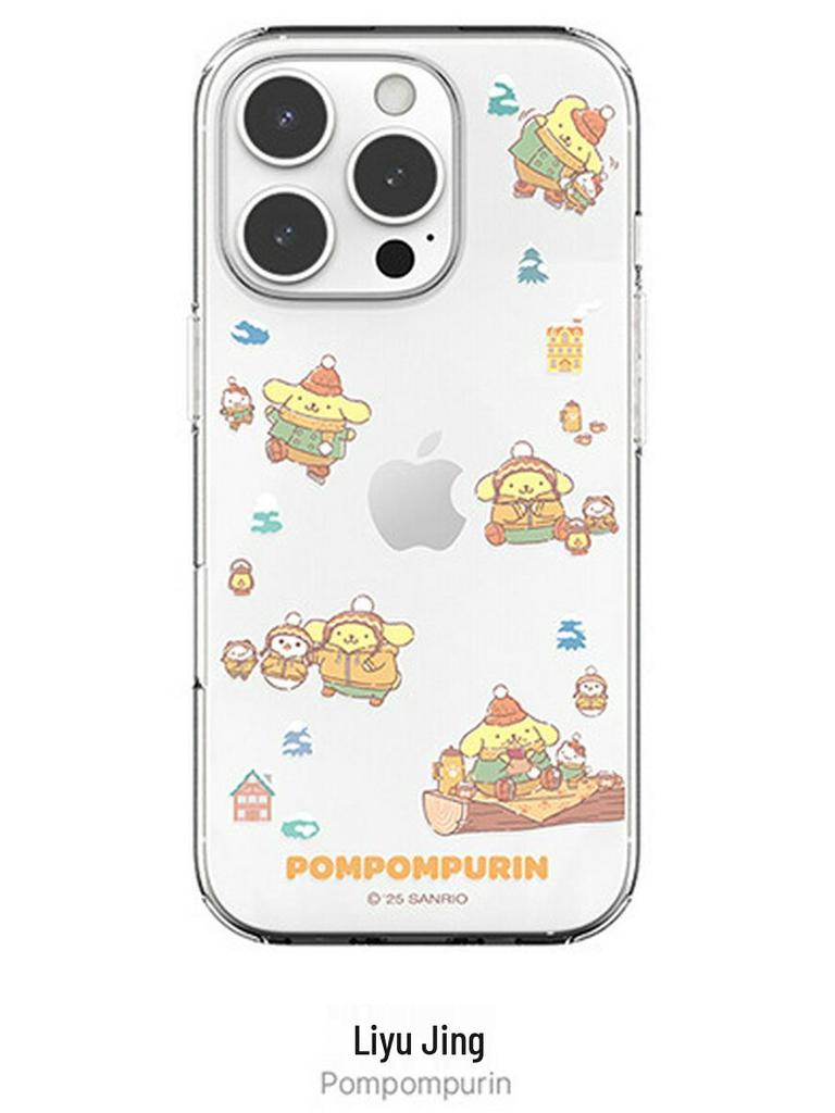 Korean Hello Kitty, My Melody & Kuromi Transparent Protective Case for iPhone 17 Pro Max