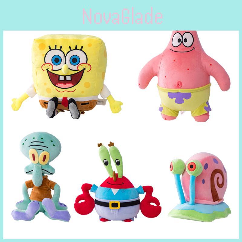 Fluffy Spongebob Patrick Star Squidward Plush Toy Pendant Soft Stuffed Doll For Girls And Boys