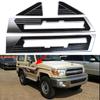 Для Toyota Land Cruiser LC76 LC78 LC79 FJ79 3D хромированная боковая рамка с логотипом автомобиля, накладка на крыло, защита от царапин, резиновая полоса