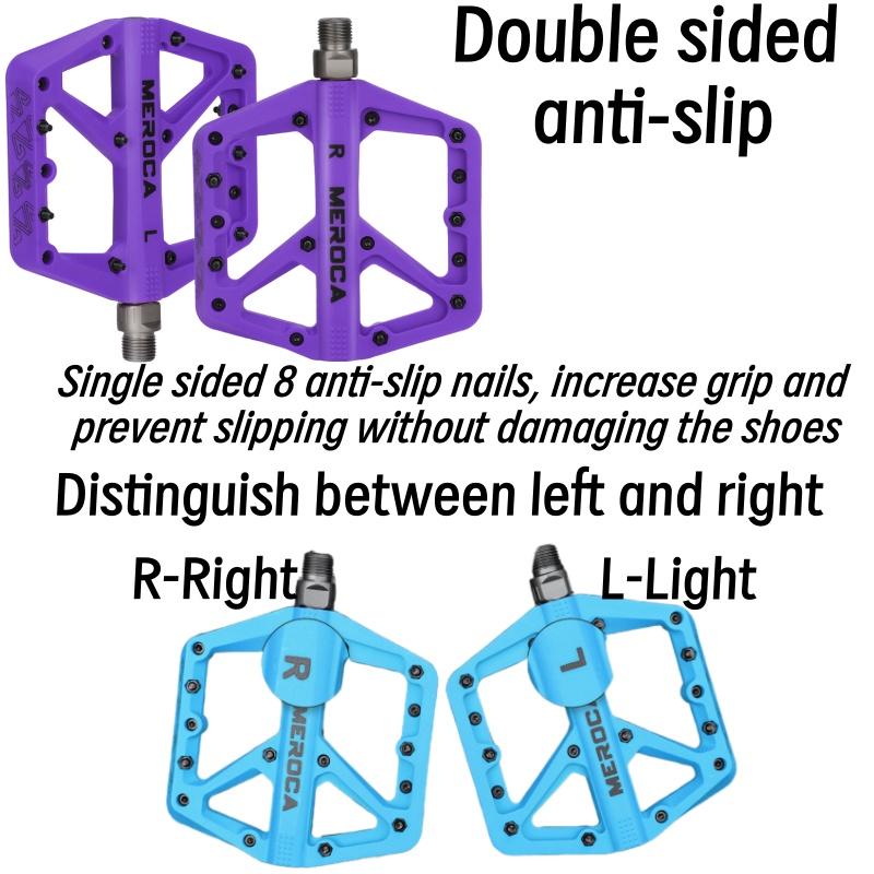 Nylon Bicycle Pedals Red Purple Orange Bianchi Pink Green 14mm Ultralight Bearing Wide Pedal for XC Bmx Pedal Board removal tool