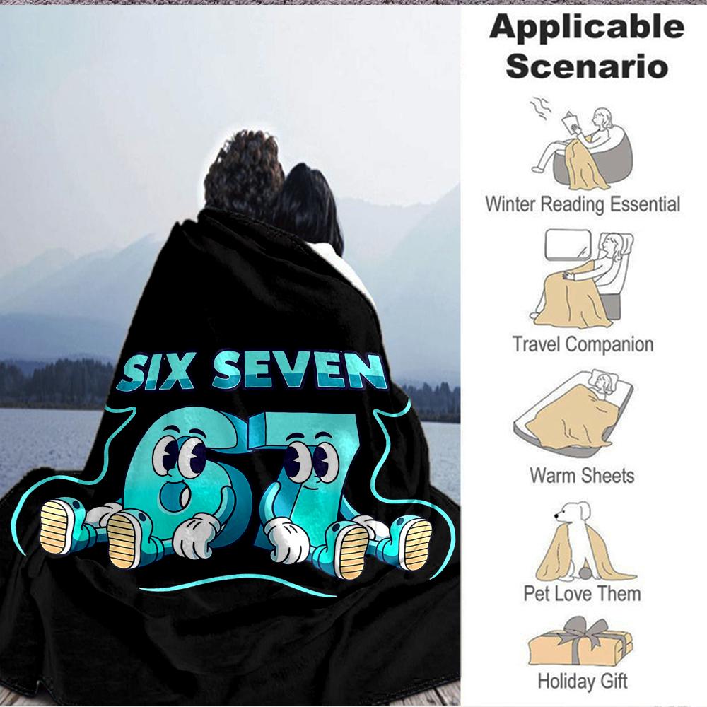 1Pc Funny Number Friends Blanket Soft And Comfortable Casual Warm Camping Travel Christmas Halloween Xmas Gift M928429