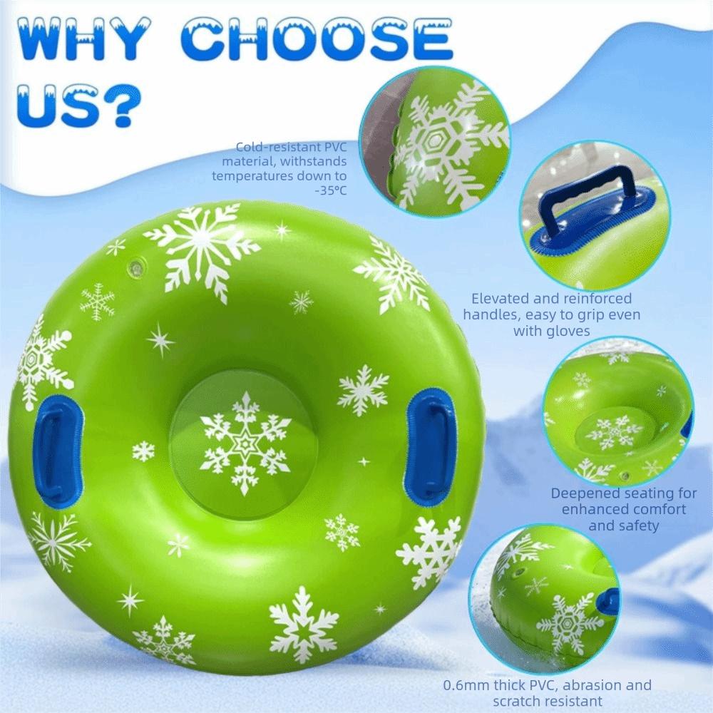 Anti-side-slip Inflatable Snow Tube Wear-resistant Snow Skiing Ring Inflatable Sled Skiing